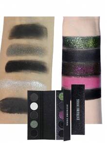 浓郁烟熏眼影盘|5色纯黑与炭灰|哥特妆容必备|哑光与珠光高显色|中性黑白灰调|打造完美眼妆|万圣节和圣诞节的理想之选|节日送礼佳品 - 彩色 - 查看 8