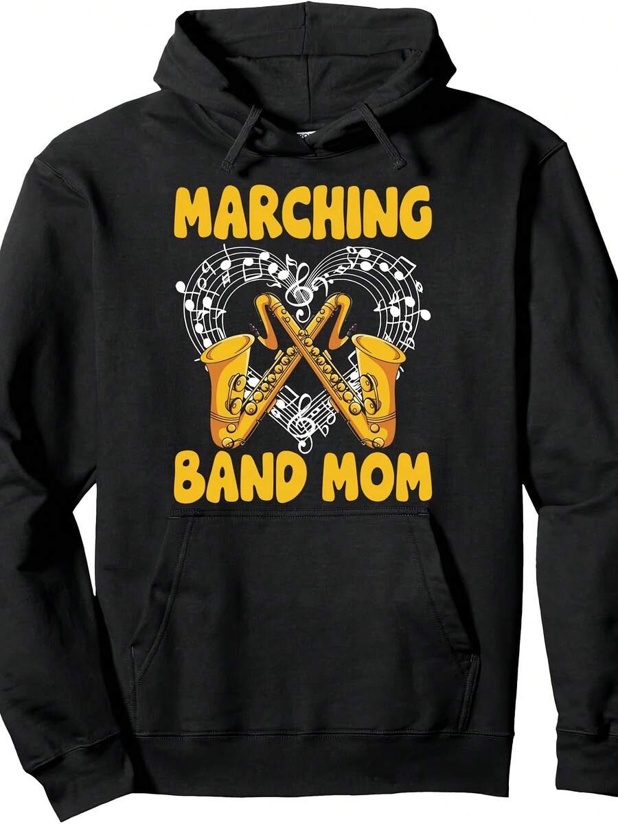 Marching Band Mom Saxophone Music Lover Gift Pullover Hoodie - 款式8 - 查看 1