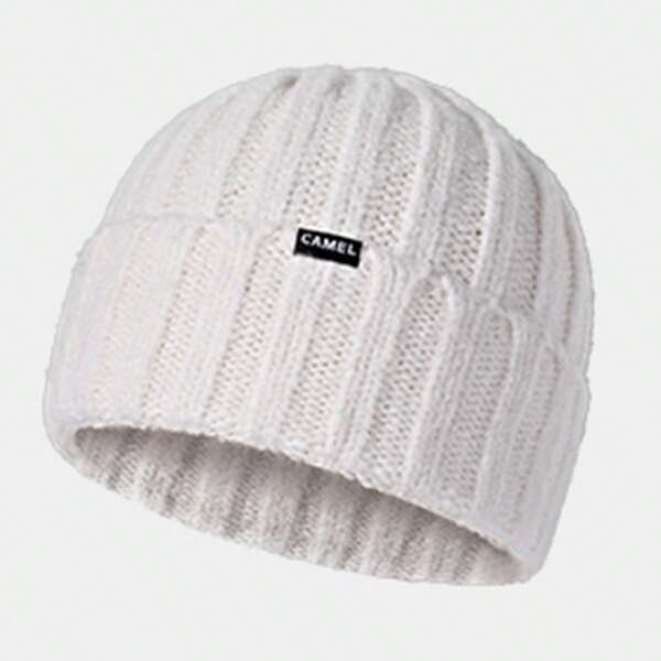 CAMEL CROWN قبعة كاميل محبوكة للخارج، قبعة رياضية دافئة لحماية الأذن، قبعة صوفية لرؤوس كبيرة، قبعة دافئة للطقس البارد