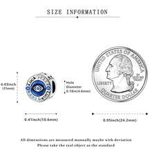 S925 Silber-plattierte Böser Blick Perlen Accessoires, personalisierter Glücksbringer zum Selbermachen, ein Geschenk voller Schutzwirkung, lässt dich einen einzigartigen, mysteriösen und modischen Stil tragen. Geeignet für Halloween, Weihnachten