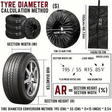 4pcs Car Tire Storage Bags, Easy To Move And Prevent Tire Aging, Heavy Duty Spare Tire Cover - UV Protection, With Adjustable Cord And Reflective Strips, Fits All Vehicle Sizes Truck, SUV, Sedan, Spare Tire Accessories, Car And Snow Tires, Tire Protector, Diameter 25.9-31.5 Inches (66-80cm) - Red - View 6