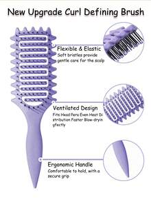 Curling Hair Styling Comb, Breathable Curl Comb, Unisex, For Shaping And Styling Curly Hair, Hair Styling Set - Multicolor - View 2