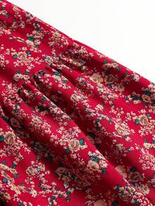 Đầm dài ngang gối cho nữ, trang phục thường ngày đi nghỉ mát, đầm maxi dáng suông. - Đỏ - Xem 6