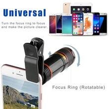 1pc Universal 8X/12X/20X Telephoto Lens Attachment, Clip-On Zoom Lens For Smartphones And Tablets, High Definition Photography Zoom Lens