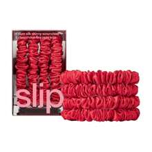 Slip Skinny Scrunchies: Anti-Crease, Anti-Breakage Slipsilk™ Design Protects Delicate Hair | Includes 4 Pure Silk Scrunchies: Red,25221127 - Đỏ - Xem 1