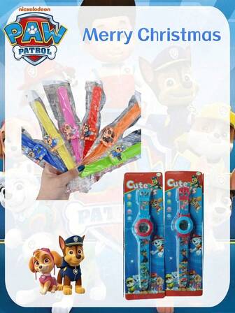  1pc Paw Patrol Cartoon Pat Watch Cute Silicone Watch Is The Best Holiday Gift For Good Friends, Party Atmosphere Decoration, Perfect Party Decoration, Home Decoration Ornaments, Perfect Room Decoration, Christmas Gift, Valentine's Day, Ideal Friend Gift Suitable For Birthday Celebrations, Souvenirs Women's Souvenir,Cute Aesthetic, Valentine Day, Gifts, Decorations, Home Decor,Valentines Gifts