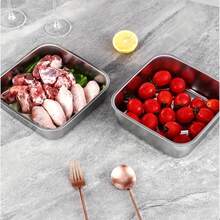 60.87 Oz Extra-Large Stainless Steel Food Storage Container With Blue Lid - Leak-Proof, Reusable, Perfect For Refrigerators And Lunch Boxes, A Kitchen Essential - 1800ml - Xem 9
