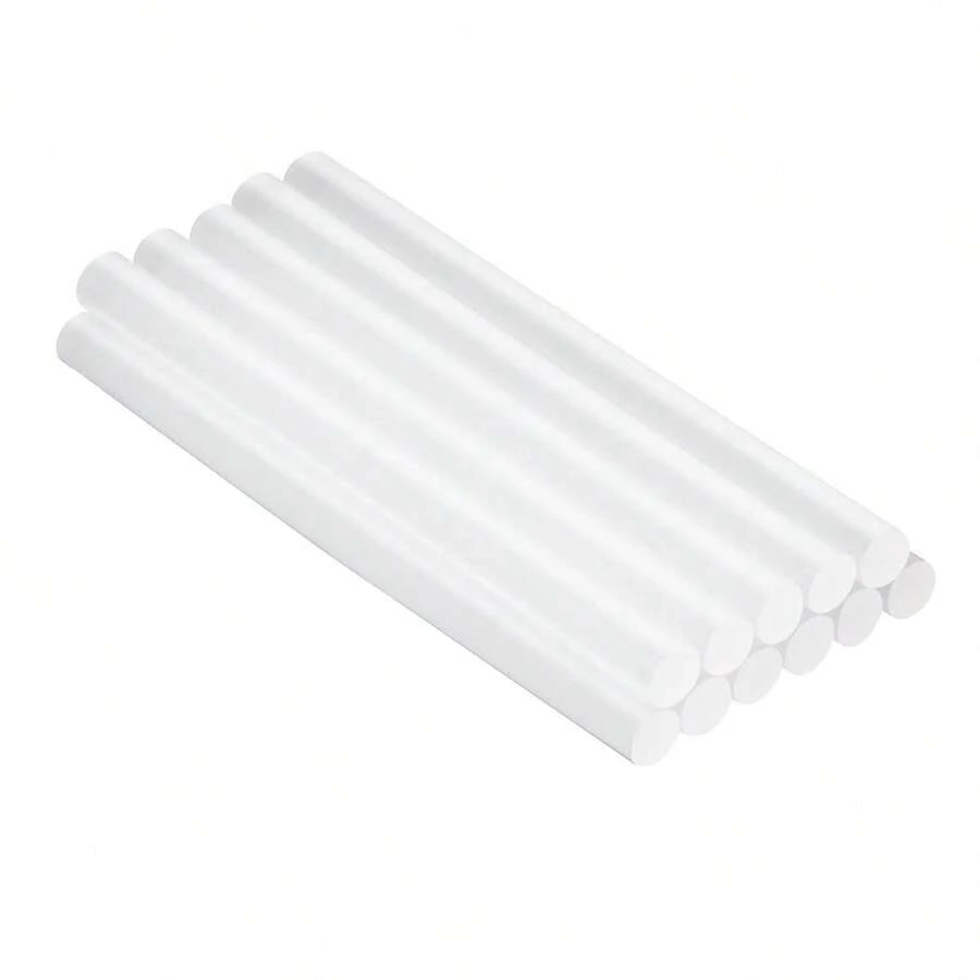 12 Barras de Silicón Grueso 1/2" (13mm) Transparente FUMETAX - Pegamento Hot Melt para Pistola Grande, DIY y Manualidades - Blanco - Ver 1