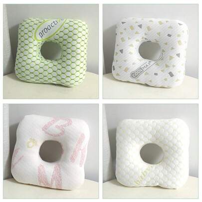1pc Cotton Filled Ear Hole Pillow, Breathable Ergonomic Design With Ear Hole, Portable & Comfortable Ear Pillow