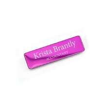 定制雕刻专业姓名胸牌，带别针或磁铁背衬 - 通用不锈钢身份识别牌，适用于医生、教师、造型师等 - 个性化职称铭牌，时尚设计