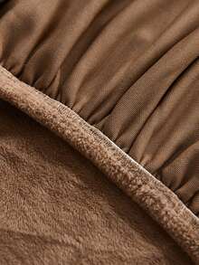 1pc Warm Plush Solid Color Stretch Sofa Cover, Modern Minimalist Non-Slip One-Piece Sofa Protector Slipcover, Suitable For L-Shaped Sofa And 1/2/3/4 Seater Sofa - Camel - View 10