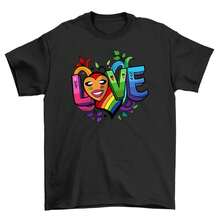Pride_73 Rainbow Heart T-Shirt - Spread Love With Style! 100% Cotton, Funny Desi - 款式4 - 查看 1