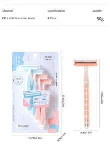 Multi-Color Skin Cleansing, Armpit & Leg Hair Removal Razor, Manual Hair Removal Tool - Multicolor - View 11