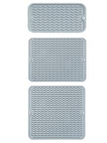 3pcs/1pc Silicone Trivet Mat, Heat Resistant Countertop Drying Mat, Reusable Dish Drying Pad, Foldable And Easy To Store, Silicone Material - Multicolor - View 13