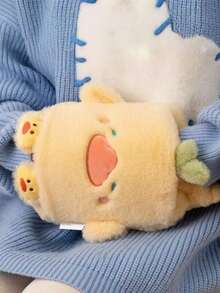 1 pieza Bolsa de agua caliente de piel sintética premium de 1000ml para alivio del dolor y comodidad - Perfecto para cuello, espalda, hombros, piernas y calambres menstruales, para calentar el vientre/manos/útero, Set de 2: Bolsa de agua caliente de PVC + 1 funda de peluche a prueba de explosiones