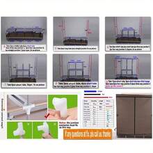 Portable Closet Large Wardrobe Closet Clothes Organizer With 6 Storage Shelves, 4 Hanging Sections 4 Side Pockets - Xám - Xem 9