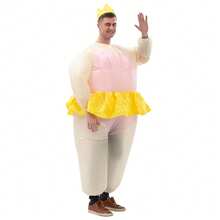 1pc Inflatable Ballet Costume, Cartoon Character Cosplay Outfit, Funny Inflatable Alien Sumo Wrestler Ballet Clown Costume, Includes Inflator (Batteries Not Included) - Pink Ballet - View 12
