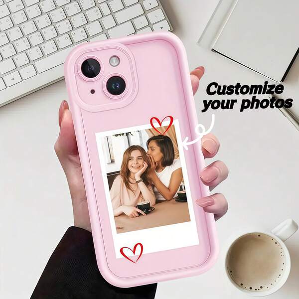 1pc Customized Personalized Pattern Silicone Lens Protection Phone Case, Suitable For Apple 16, 15, 14, 13, 12, 11 Pro Max Series, Cat, Floral, Bright Pink, Burgundy Red, Fashion, Colorful, Matching Phone Case, Minimalist Custom, Personalized, Unique, Suitable As Birthday, Holiday, Father's Day, Thanksgiving, Halloween Gift For Friends, Family, Girlfriend