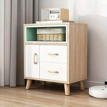 4pcs Durable Arched Wooden Pull Handles, 3.78 Inch Center Hole, Polished Wooden Cabinet And Drawer Pulls With Screws, Ideal For Vanity, Cabinets And Furniture - Multicolor - View 3