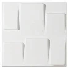 20Pcs White Geometric 3D Wall Panels, Premium PVC Waterproof Textured Wall Tiles, 50x50cm Large Size, Modern Minimalist Style Decorative Wall Covering, DIY Accent Wall for Living Room, Bedroom, Kitchen, Office, Commercial Space, TV Background, Media Backdrop, Contemporary Interior Home Decor Solution - Blanco 3 - Ver 7