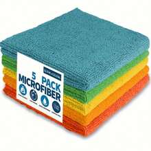 1/5/10/20pcs Microfiber Cleaning Cloths - Super Absorbent & Quick-Drying, Streak-Free For Kitchen, Bathroom, Car, Furniture - Durable Reusable Towels With Vibrant Colors, Effortlessly Remove Stains & Grease, Multipurpose Cleaning Supplies, Contemporary Design, High Absorbency Fabric - 彩色 - 查看 15
