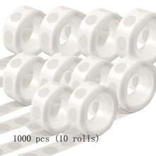 500pcs/5rolls Double-Sided Adhesive Dots, Transparent Balloon Glue Removable Glue Dots, Craft Glue Dots For Balloons, Christmas Party Gifts