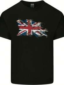 Distressed Union Jack Flag GB British Mens Cotton T-Shirt Tee Top - Kiểu 1 - Xem 1