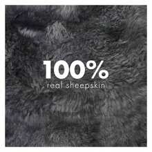Sheepskin Long Hair 2x3 Ft | Bedside Rugs For Bedrooms, Sofa, Chair Or The Dining Table | Each Sheepskin Rug Isand Created By Nature | Small Fluffy Rug In Color Dark Grey - Multicolor 844 - View 4
