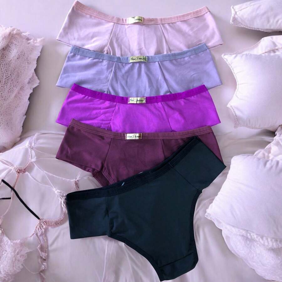 KIT OF 3 COMFORTABLE DOUBLE BRIDGE PANTIES - Multicolor - View 1