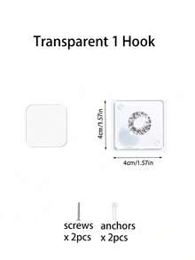 Acrylic Necklace Organizer, Wall-Mounted Organizer With 12 Hooks, Made Of Acrylic, Wall-Mounted Design, Can Hang Necklaces, Jewelry, Bracelets, And Rings, Making It The Perfect Gift For Girls And Ladies. - Multicolor - View 15