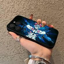 D-Demon Akaza S-Slayer Phone Case Cover Compatible With  17,16,15,14,13,12,Pro,Max,Plus,E,SE4,Air,Mini Black Soft Box, Cover Compatible With  17 Case,  17 Pro Case,  17 Pro Max Case