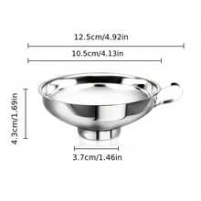 1个不锈钢多用途宽口漏斗，大直径耐热漏斗，适用于沙拉酱、油、牛奶、酱汁、果酱、葡萄酒等，厨房工具 - 易于倾倒和清洗 - 彩色 - 查看 6