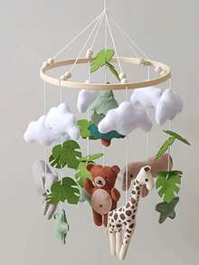 Handmade Baby Sheep & Star & Moon Bed Bell, Baby Mobile Crib, Cute Animal Shaped Toys, Educational, Improve Hand-Eye Coordination, Prevent Myopia, Nursery Room Decor, MiColors, Safe Newborn Rattle Toys, Best Gift For Parent-Child Interaction, Birthday, Christmas