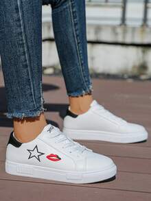 1 par de zapatillas deportivas de estilo coreano casual de suela baja para adolescentes, primavera 2025, versátiles y elegantes