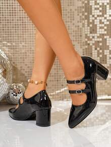 Damen High Heel Schuhe, Schnallen Design, spitze Zehenpartie, Plateau-Absatz, geeignet für den Berufsalltag, formelle Anlässe, Partys, Neuheiten 2025, ganzjährig tragbar, modisch, Schwarze High Heels, Rosa High Heels, Rote High Heel Pumps, Orange High Heels