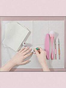 125 件一次性美甲桌垫、防水桌布、纹身和睫毛延长化妆垫，适合家庭和沙龙使用 - 彩色 - 查看 5