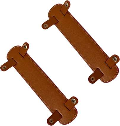 Fkereg 2 Pack Leather Purse Shoulder Strap Pads For Pressure Relief, Detachable Bag Handle Wrap Cover, Crossbody Handbag Tote Straps Replacement, Backpack Handle Protector Cushion, Beige