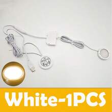 1/3/6pcs Touch Sensor LED Closet Lights - Adjustable Color Temperature LED Night Light, Warm/White Cabinet Light, USB Powered, Ultra-Thin Kitchen Table Lamp, Suitable For Kitchens, Bedrooms, Cabinets, Wardrobes, Stairs, Shoe Racks, Hallways - 彩色 - 查看 15