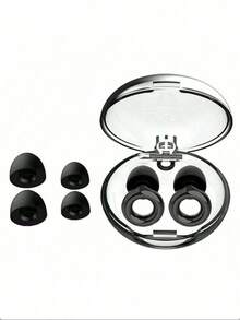 1 paire de bouchons d'oreille en silicone électroplaqué, haute fidélité avec annulation du bruit, convient pour le travail et les personnes sensibles au bruit, livré avec un étui de rangement et 4 tailles (XS, S, M, L) Bouchons d'oreille anti-bruit, meilleur cadeau pour les festivals et Noël - Multicolore - Voir 16