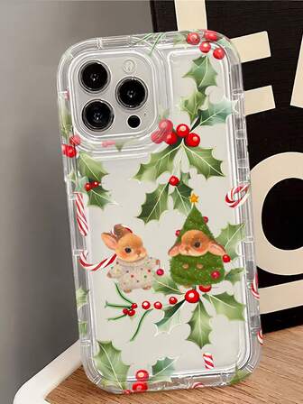1 pieza Nuevo estuche de teléfono móvil de moda suave y de alta gama, a prueba de agua, a prueba de golpes y antideslizante, con diseño de árbol de Navidad, muñeca de Navidad y conejo, adecuado como regalo de cumpleaños, vacaciones para amigos, familiares, parejas y usted mismo, compatible con iPhone17/iPhone17 Pro/iPhone17 Promax/iPhone17 Air/iPhone16/iPhone16 Plus/iPhone16 Pro/iPhone16 Promax/iPhone15/iPhone15 Plus/iPhone15 Pro/iPhone15 Promax/iPhone15/iPhone14 Plus/iPhone14 Pro/iPhone14 Promax/iPhone13/iPhone13 Pro/iPhone13 Promax