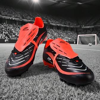 1 par de zapatos de fútbol/fútbol unisex, tacos blandos para exterior de baja altura para partidos y entrenamientos, con cordones, antideslizantes, clavos AG/FG duraderos, ligeros, de alto rendimiento, diseño antideslizante, botas de fútbol de campus, zapatos deportivos profesionales, zapatos de fútbol 5, directa de fábrica, disponibles en varios colores