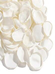 100/200/350片白色人造丝玫瑰花瓣，适用于婚礼、新娘送礼会、派对、走道装饰、彩纸屑、求婚、浪漫之夜、母亲节礼物装饰等场合。