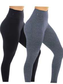 Kit 2 Calça Legging Básica Fitness - Multicolorido - Visão 2