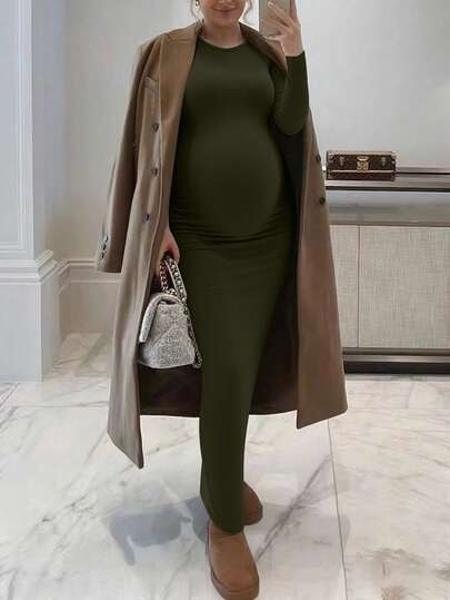 Maternity Dress, High-Quality Casual Elegant