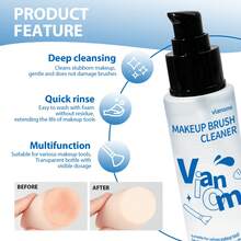 VIANOMI 100ml化妆刷清洁剂，适用于化妆刷、美容海绵和粉扑 - 無色 - 查看 3