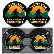 2 Pack Car Coasters For Cup Holders,Bigfoot Car Cup Holder Coasters,2.75" Universal Size Anti Slip Rubber Mat,Car Cup Holder Decal Decor,Big Foot Sasquatch Gifts For Men,Women,Dad,Grandpa{"Color_name":"Bigfoot","Size_name":"2PCS"} - 大腳怪 - 查看 1