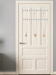 Fashionable Acrylic Necklace Holder With 12 Hooks, Elegant Wall-Mounted Jewelry Organizer, Easily Display Necklaces, Bracelets, Bangles And Rings, Perfect Gift For Fashionable Girls And Women, Ideal For Birthdays, Holidays And Special Occasions. This Chic And Practical Accessory Enhances Your Jewelry Collection, Keeps Your Accessories Within Reach, Adds Charm And Utility To Your Space, A Must-Have For Every Jewelry Lover, Elevate Your Home Decor Style With This Organizer. - Multicolor - View 7