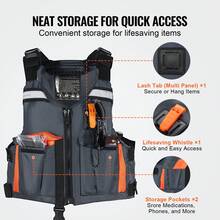 Wasserrettungsweste (PFD), robuste Nylon-Rettungsweste mit 110 N Auftrieb, geeignet für verschiedene Wasseraktivitäten – Angeln, Kajakfahren, Surfen, für Männer und Frauen, Größe XL - Größe XL - Übersicht 6