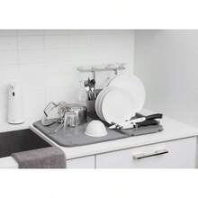 1011484149 UDRY Rack And Microfiber Dish Drying Mat Charcoal Kitchen 24 X 18 X 10.8