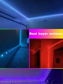 HBOWMDJIA 3ft-100ft Led Strip Lights For Room Decor, With 44-Key Remote And App Control, Change Color In Sync With Music, Timing Setting, Adjustable Brightness, Led Lights For Bedroom, Living Room, Game Rooms, Kitchen, TV Backlight, Halloween Party Decor, Christmas Gifts - APP Control+44 Keys Remote - 查看 9
